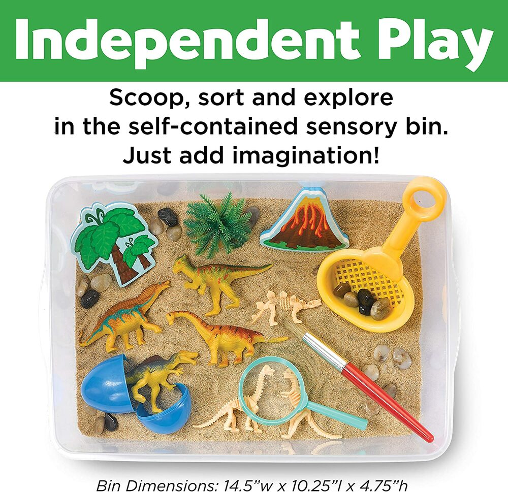 SENSORY BIN DINOSAURS DIG