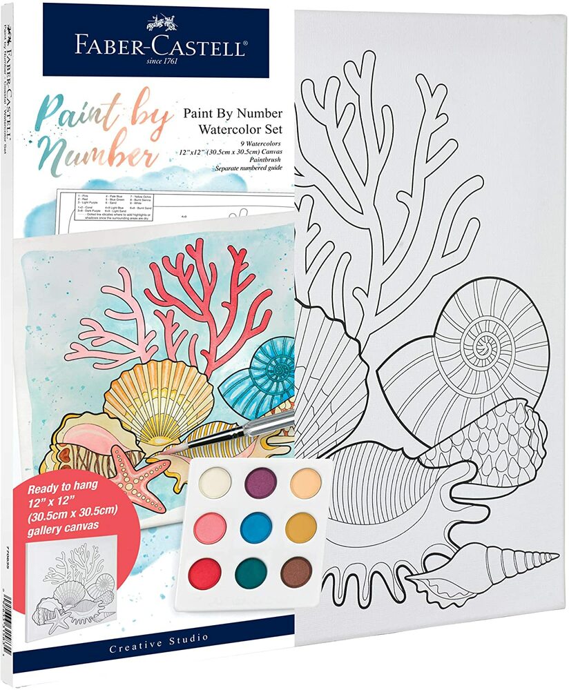 WATERCOLOR COASTAL PAINT BY NUMBER