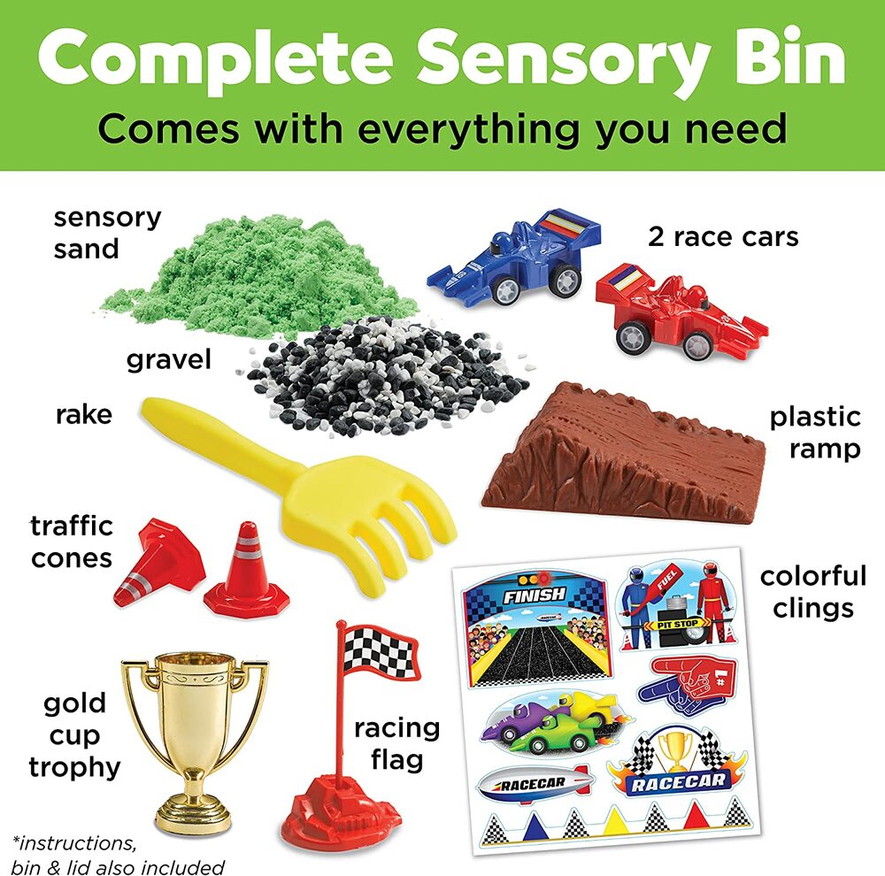 SENSORY BIN RACE TRACK