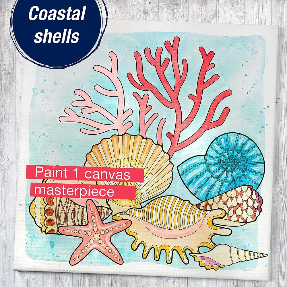 WATERCOLOR COASTAL PAINT BY NUMBER
