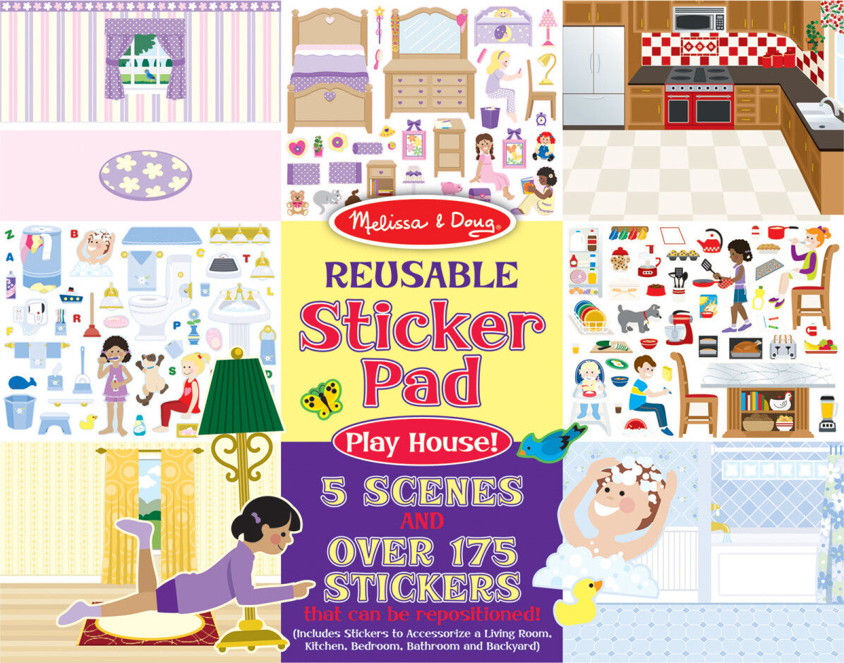 REUSABLE STICKER PAD - PLAY HOUSE