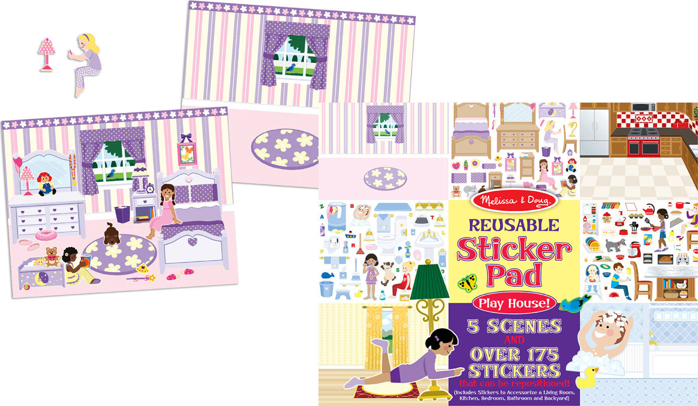 REUSABLE STICKER PAD - PLAY HOUSE