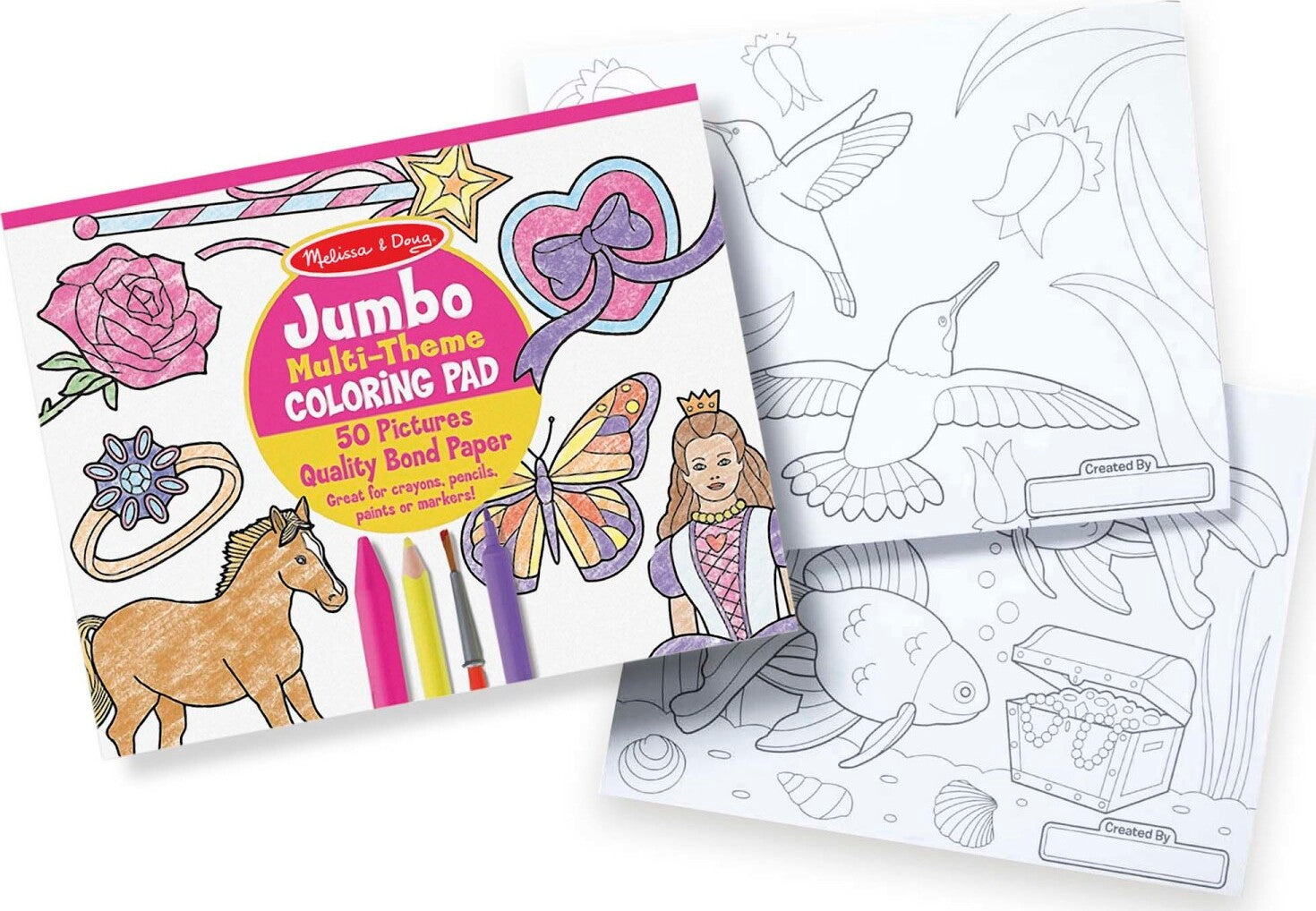 JUMBO COLORING PAD PINK