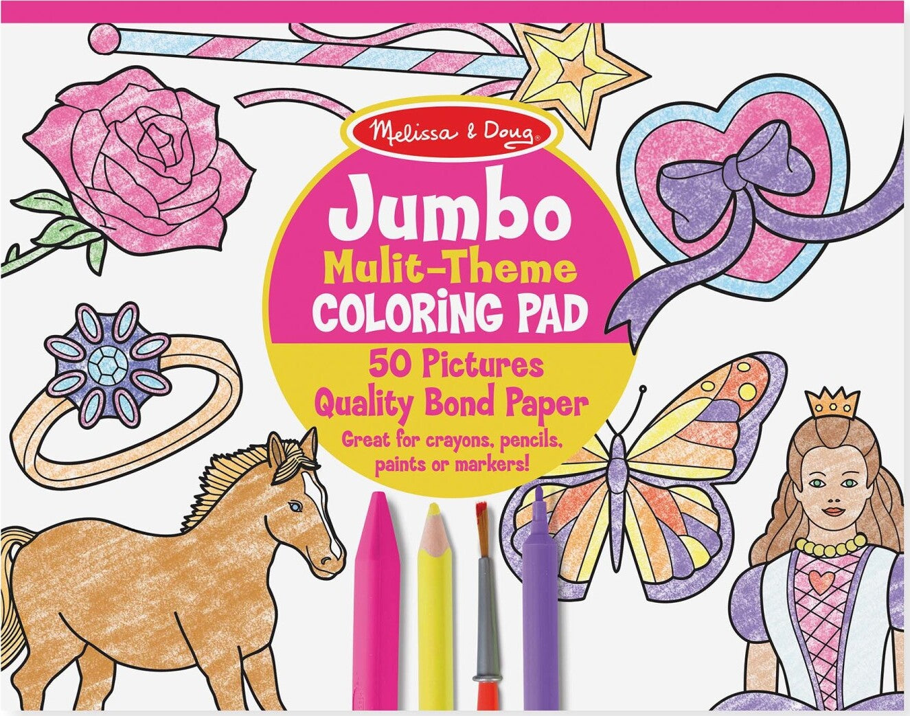 JUMBO COLORING PAD PINK