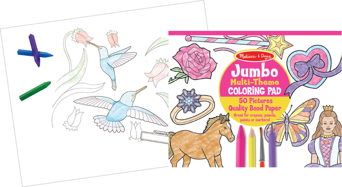 JUMBO COLORING PAD PINK