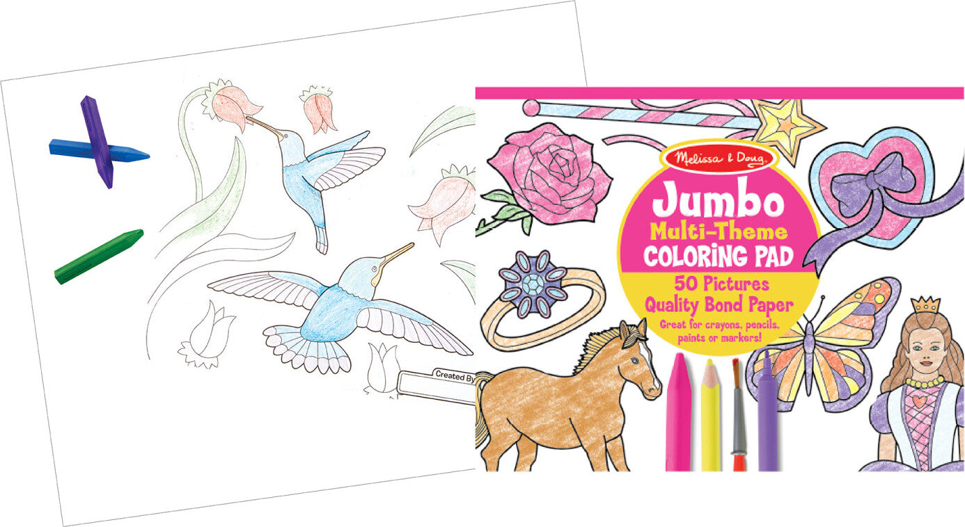 JUMBO COLORING PAD PINK