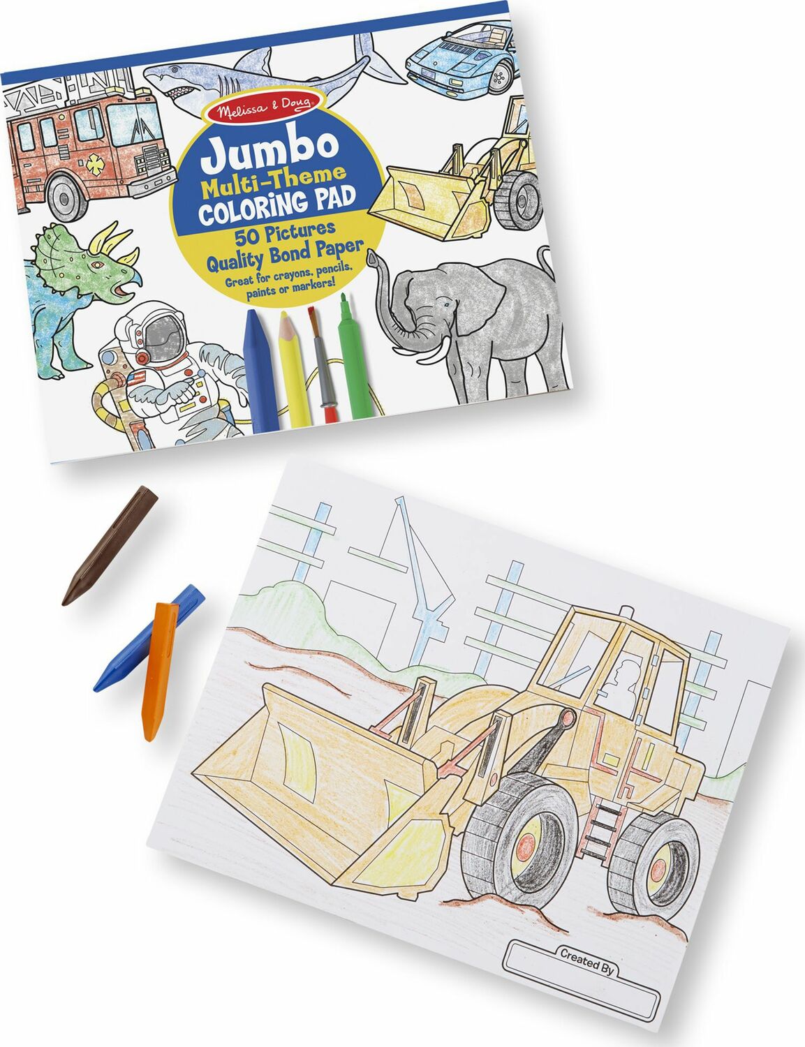 JUMBO COLORING PAD BLUE