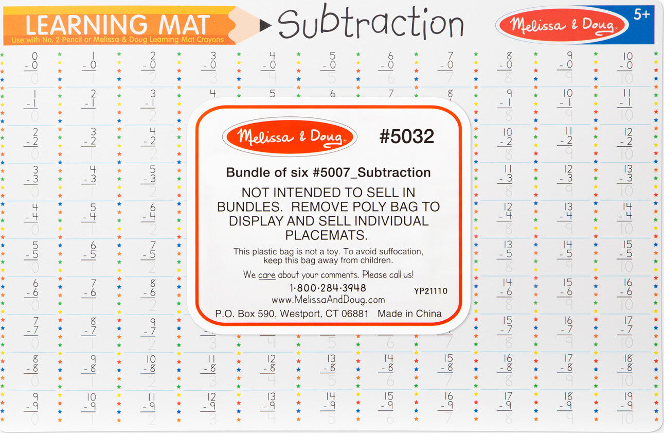 WRITE-A-MAT SUBTRACTION