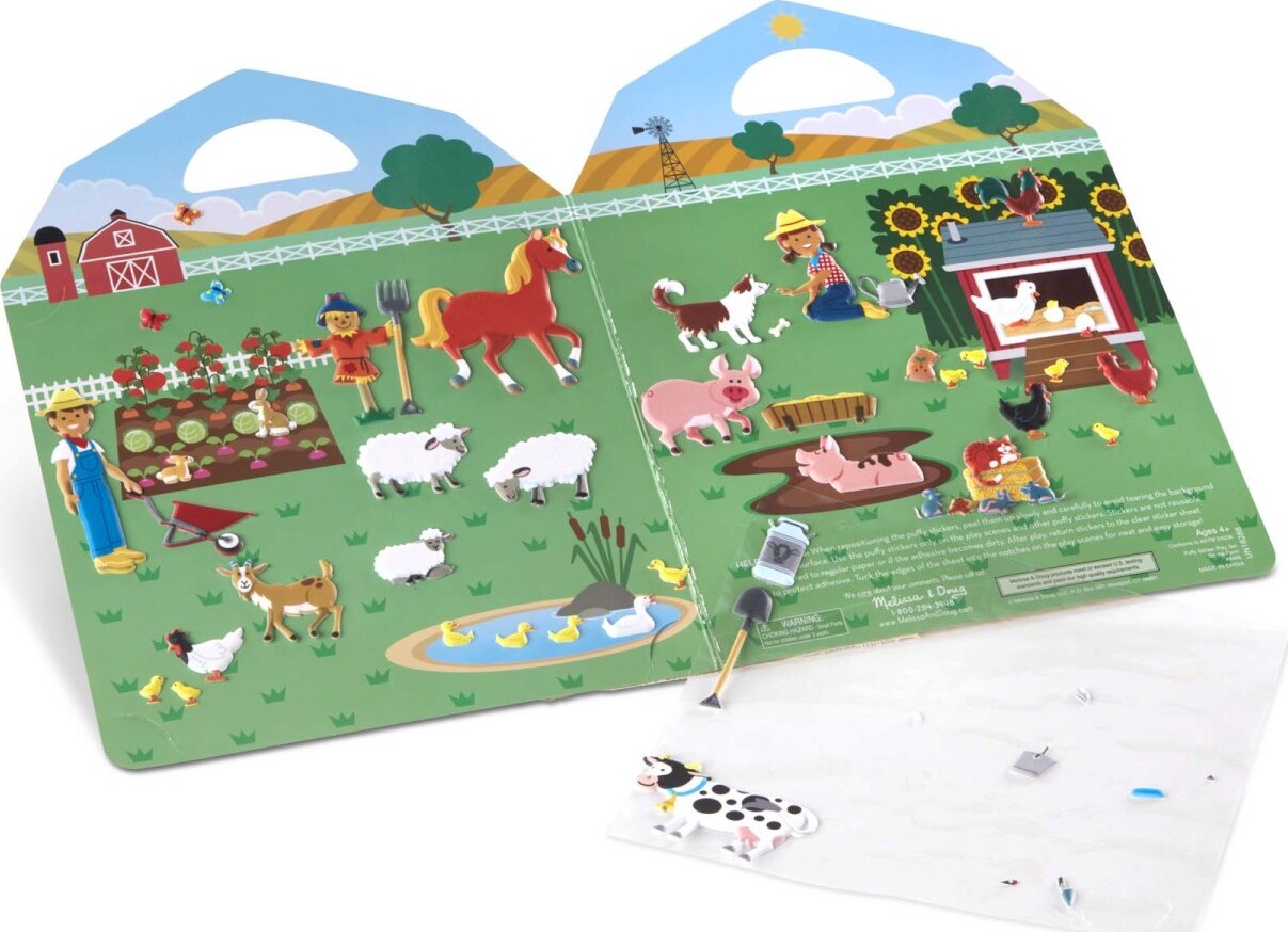 REUSABLE PUFFY STICKER - FARM