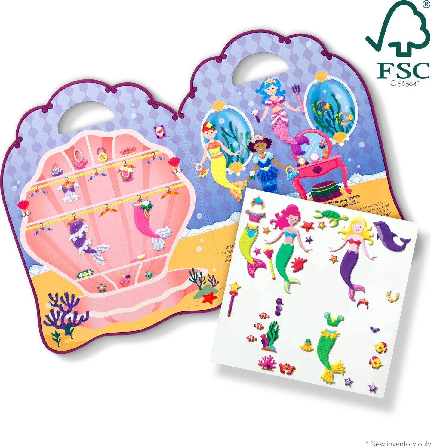 REUSABLE PUFFY STICKER - MERMAID