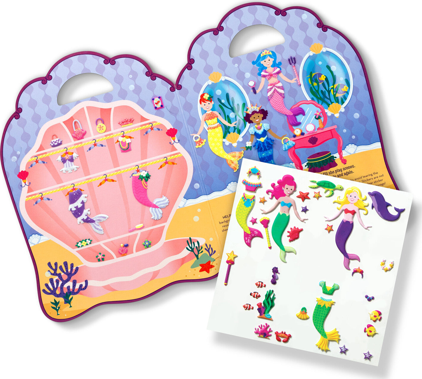 REUSABLE PUFFY STICKER - MERMAID