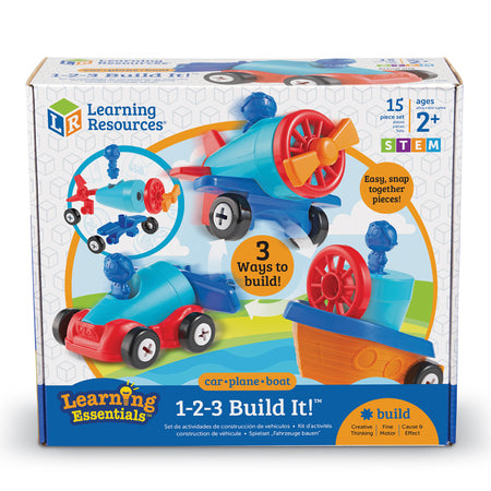 1-2-3 BUILD IT! CAR, BOAT, PLANE