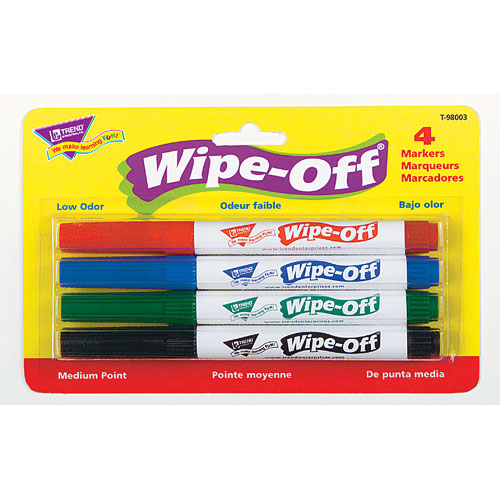 WIPE OFF MARKERS STANDARD COLORS