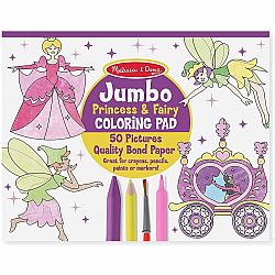 Jumbo Coloring Pad  Princess  Fairy