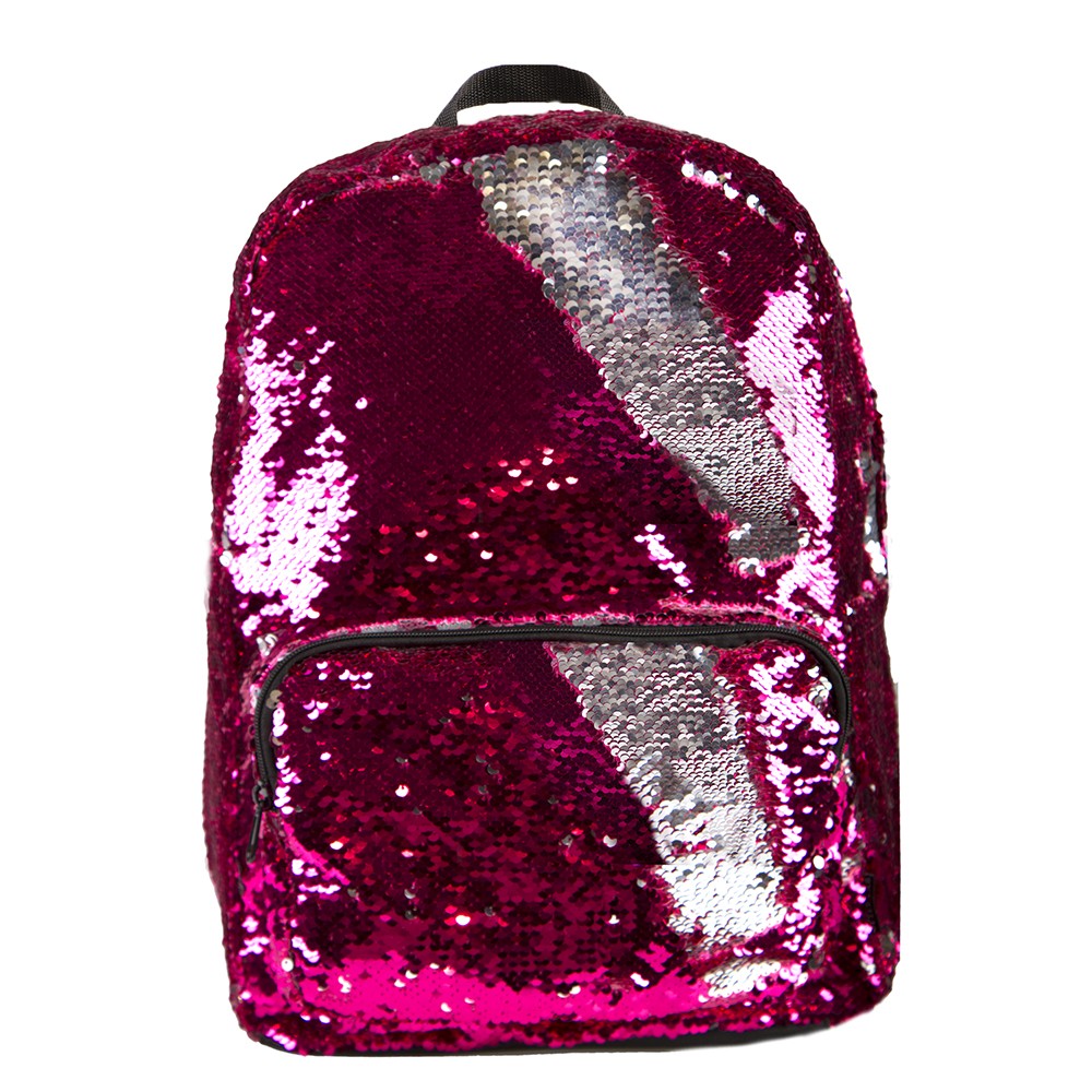 pink backpack sequin